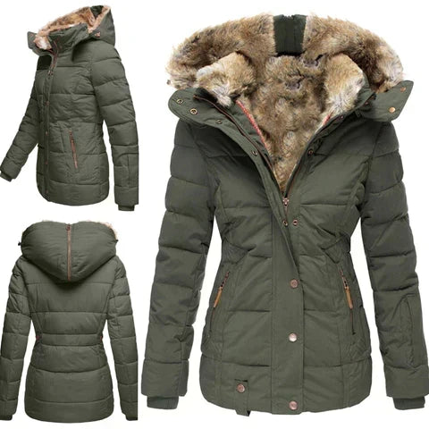 Brigitte - Chic Down Jacket with Fur Lining