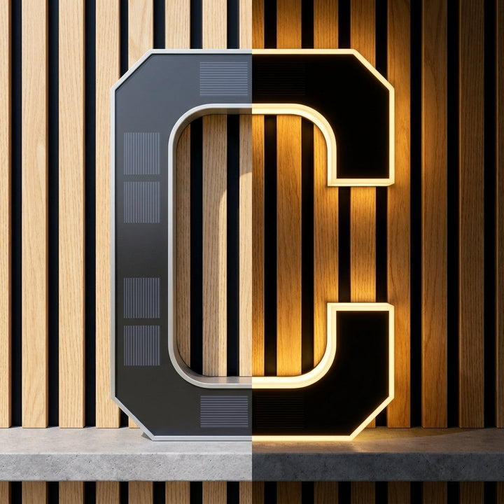HausGlanz™ Modern Solar-LED House Number