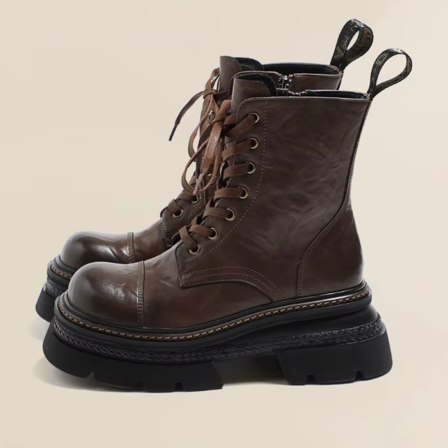 Mid-calf Lace-up Women's Boots - Vianey