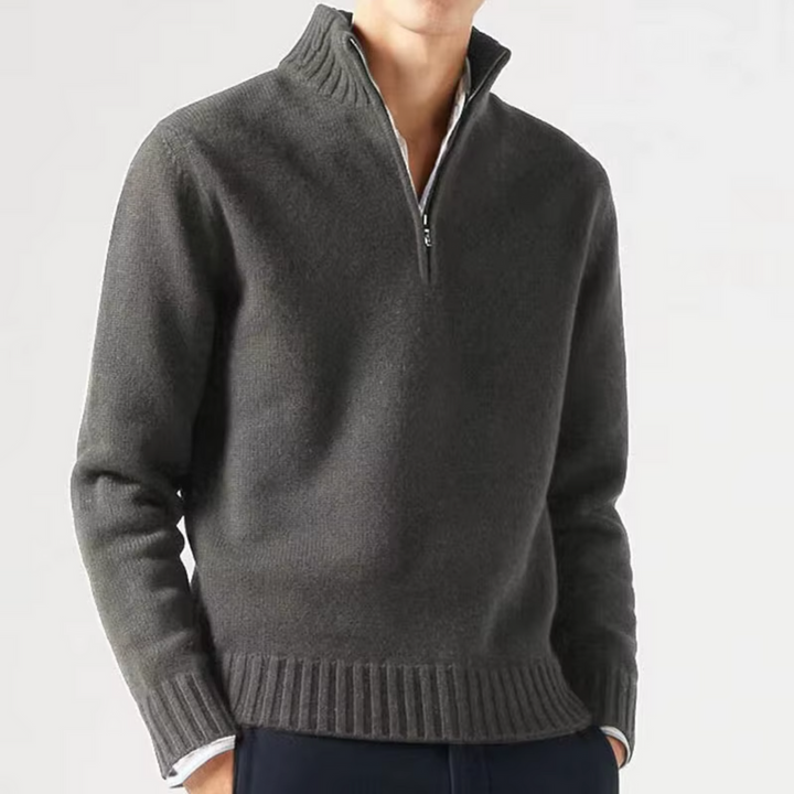 Larsen - Knitted Half Zipper Sweater