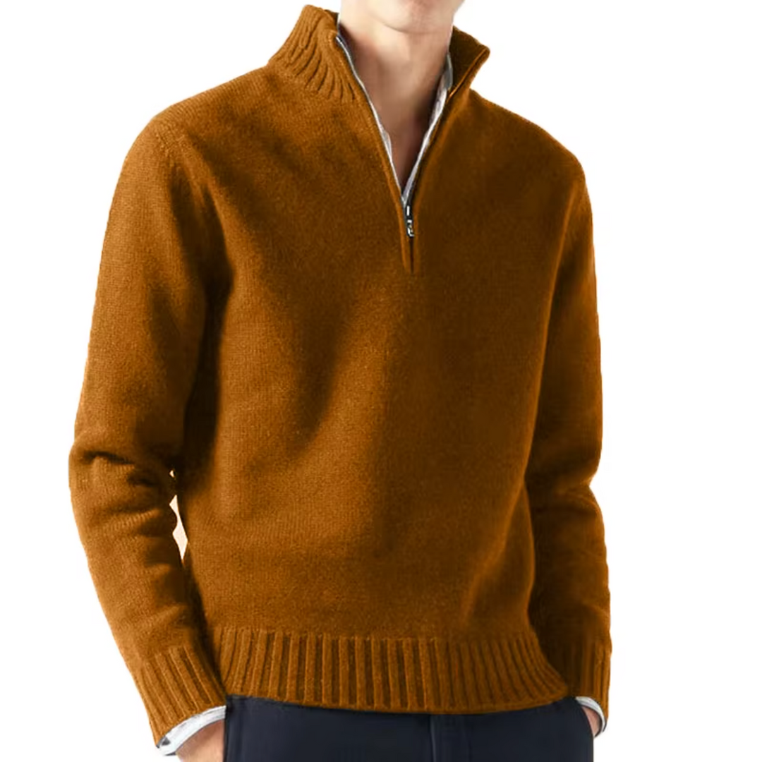 Larsen - Knitted Half Zipper Sweater
