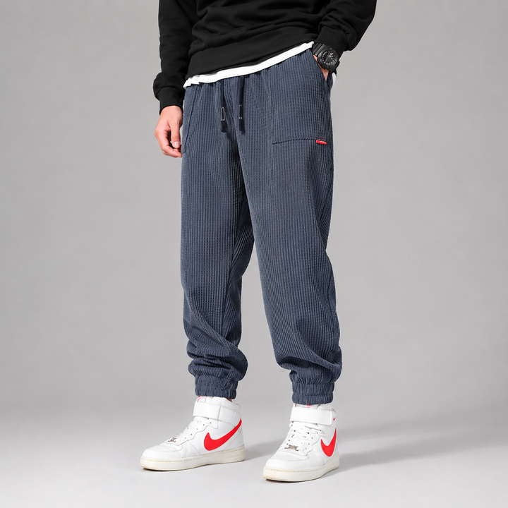Montarello Corduroy Joggers for Men, Fleece-Lined