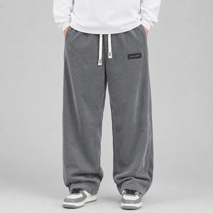 Montarello Corduroy Pants for Men, Wide Fit