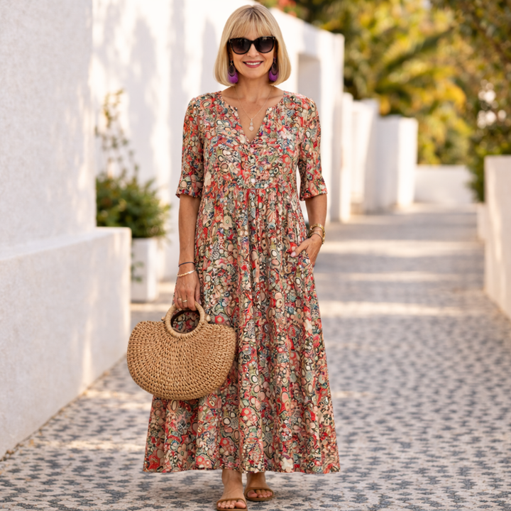 Queenie Elegant Summer Dress - Elena Harper