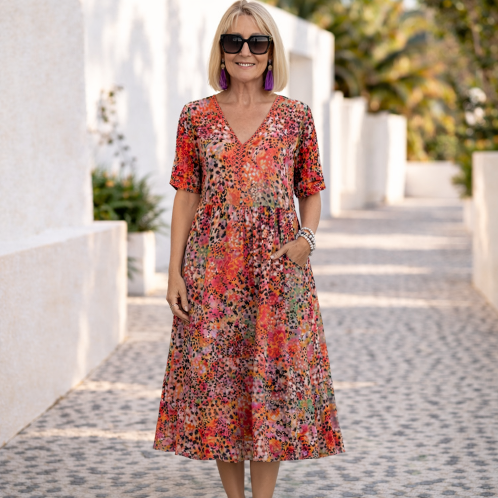Women's Effortless Elegance Midi Dress