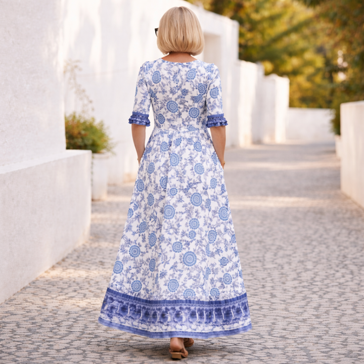 Elly Elegant Floral Dress with a Breezy Vibe - Elena Harper