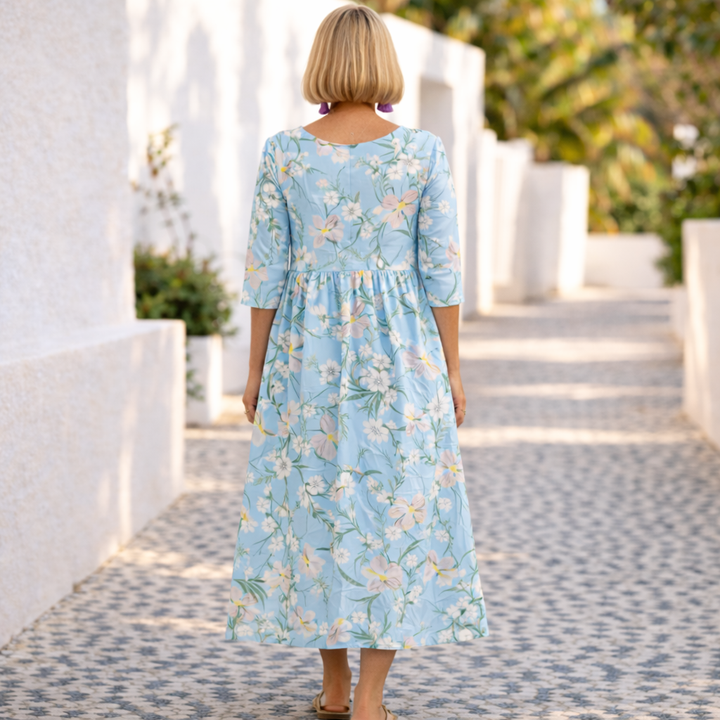 Mary Summer Floral Dress - Elena Harper