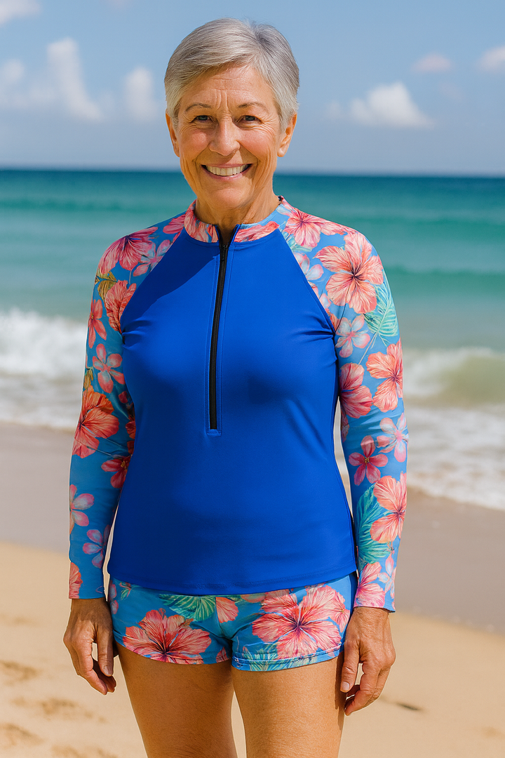 SereniSea Swimwear UV Protection Rash Set Sun-Safe Elegance, All-Day Ease - Elena Harper