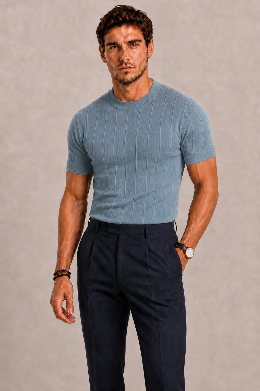 Knitted Polo for Men