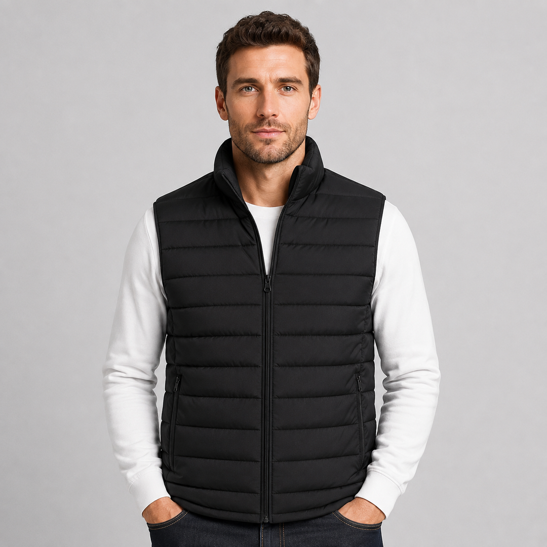 Lightweight Zip-Up High Collar Vest for Men Montarello