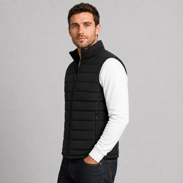 Lightweight Zip-Up High Collar Vest for Men Montarello