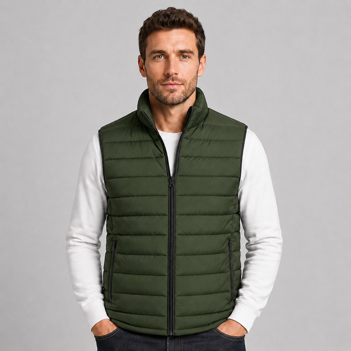 Lightweight Zip-Up High Collar Vest for Men Montarello