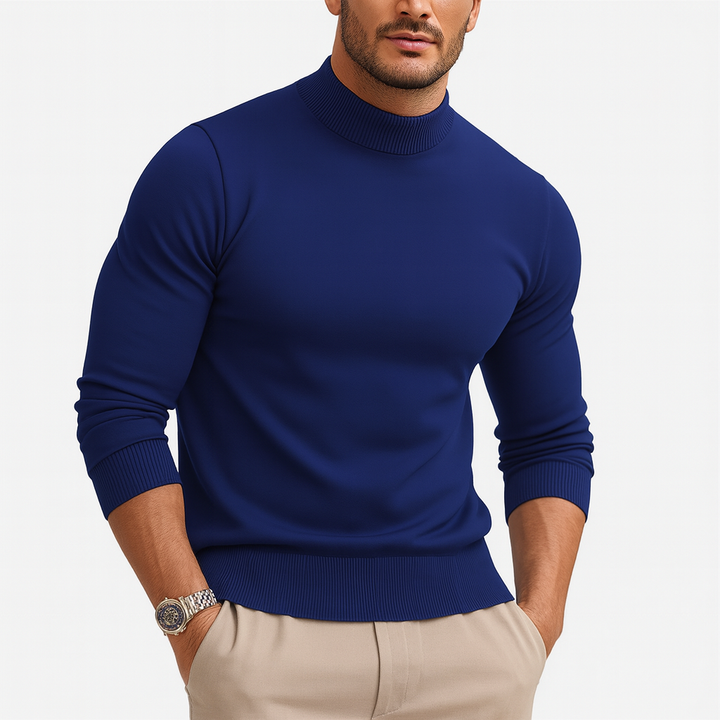 Fine Knitted Turtleneck Sweater Men Regular Fit Winter