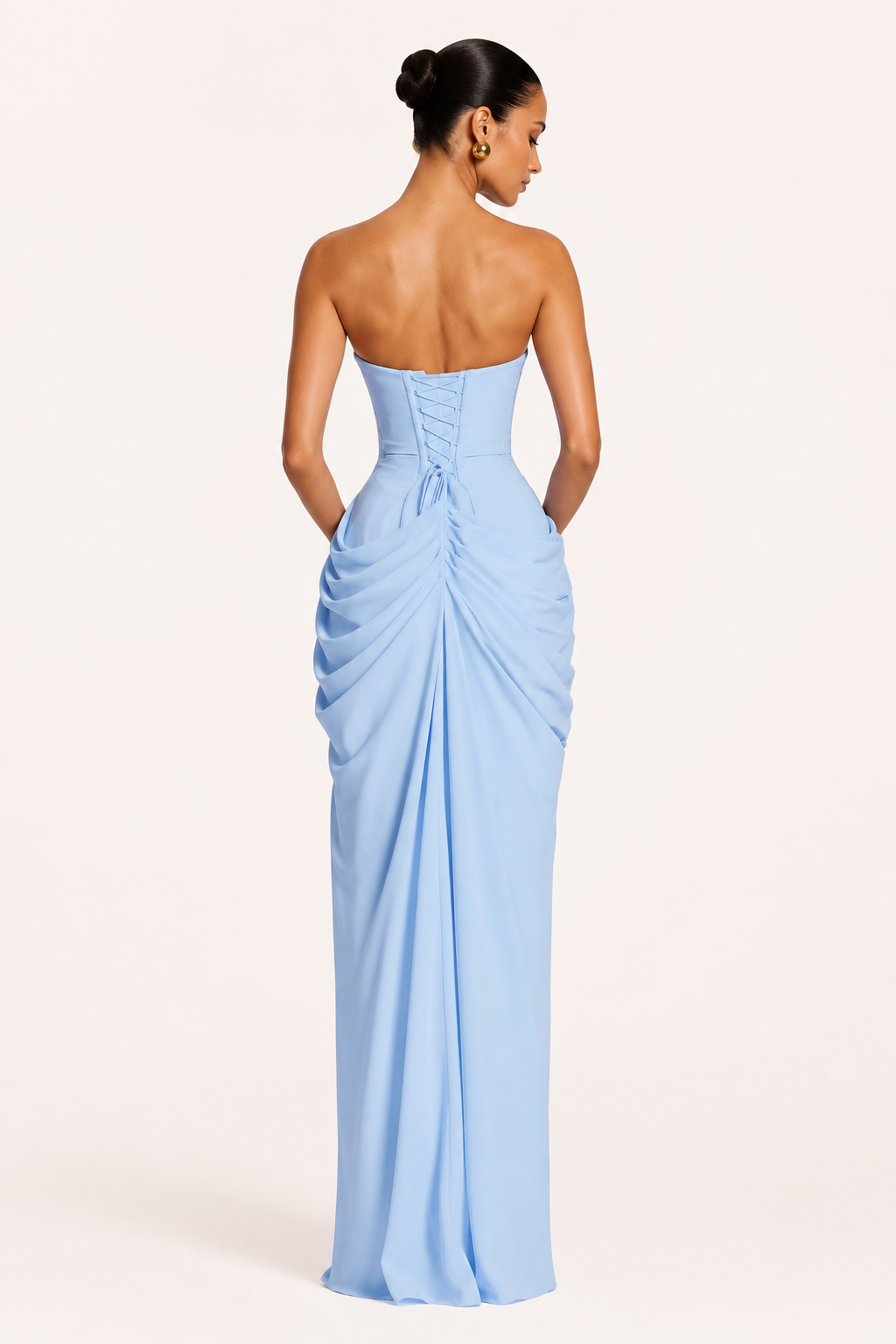 Long dress for women elegant event fitted cut side slit - Ottilie