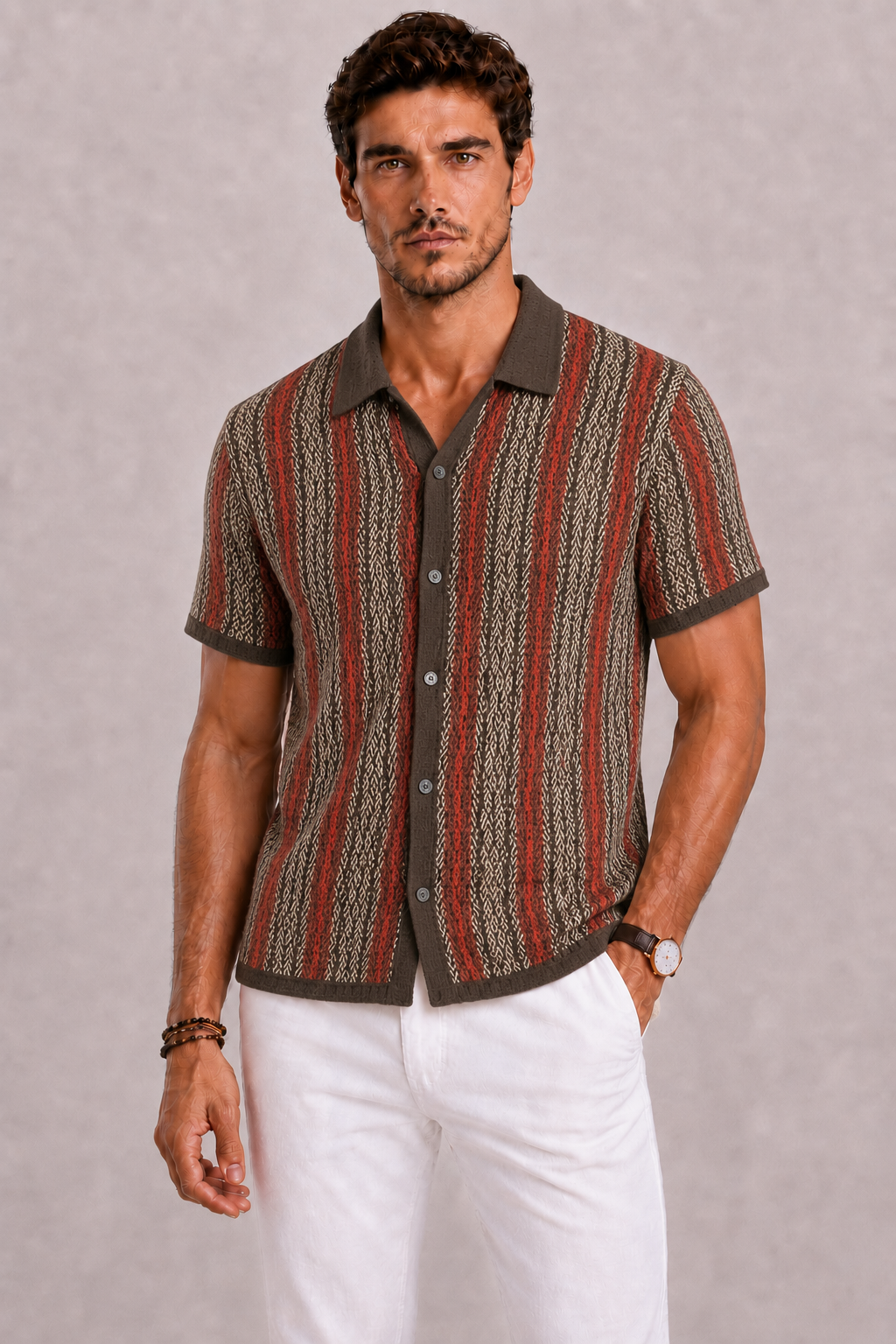 Harrington Oxford | Knitted Shirt For Men
