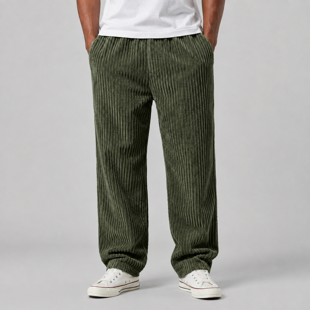 Men's Montarello Corduroy Pants with Drawstring Waist