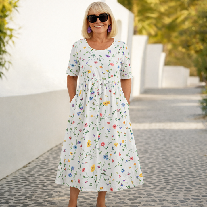 Robin Floral Midi Dress - Elena Harper