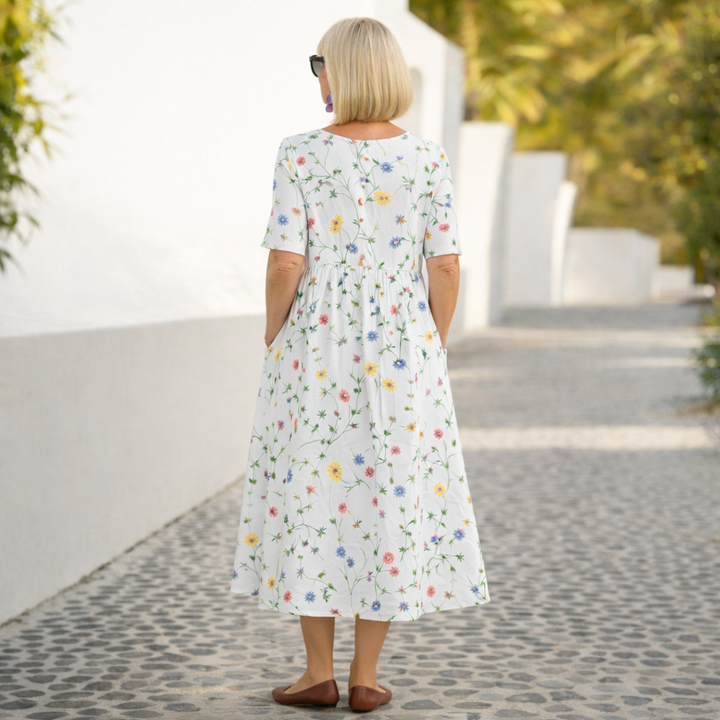 Robin Floral Midi Dress - Elena Harper