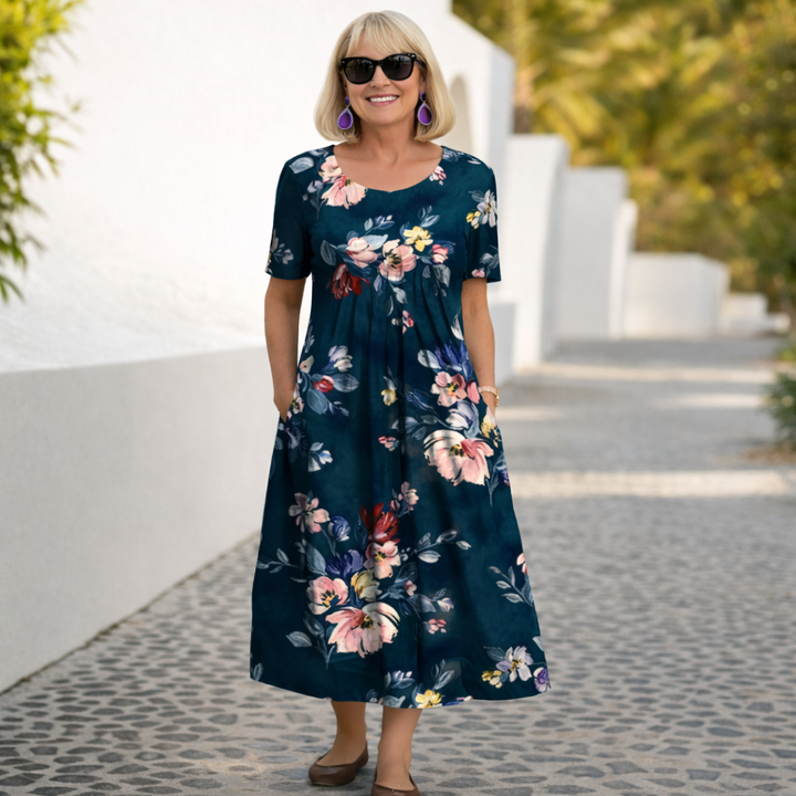 Robin Floral Midi Dress - Elena Harper