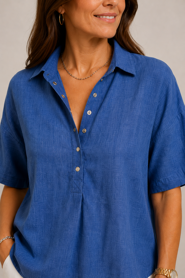 CHIC BLOUSE WITH V-NECK FOR WOMEN