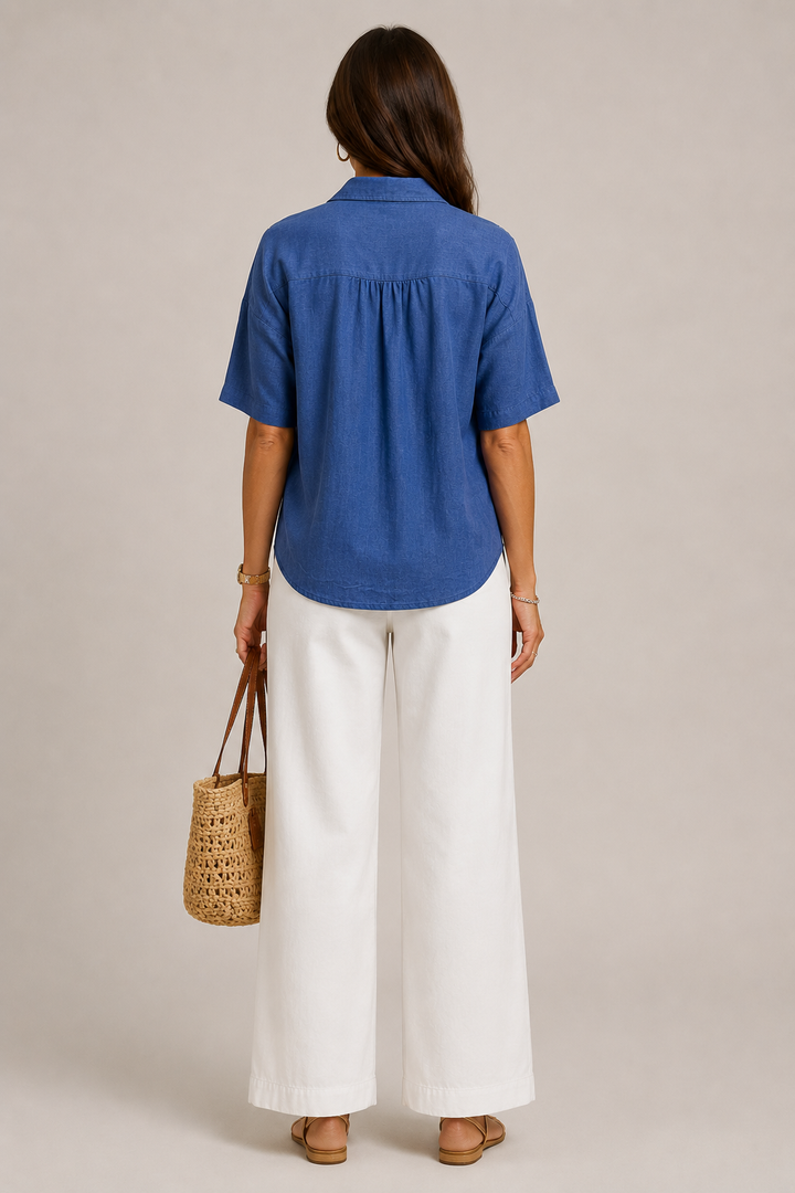 CHIC BLOUSE WITH V-NECK FOR WOMEN