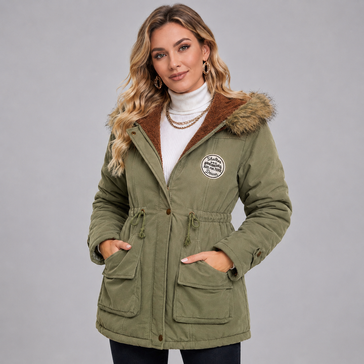 Mid-Length Hooded Parka for Women Montarello