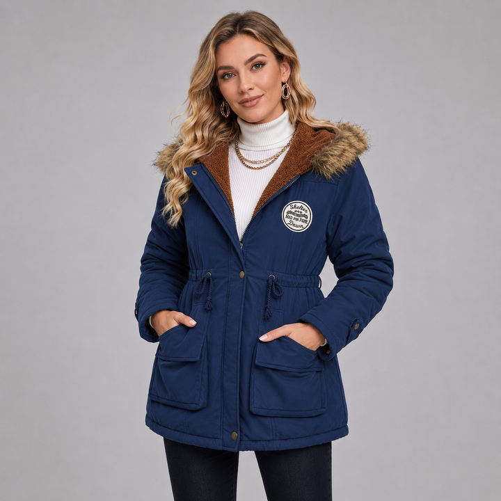 Mid-Length Hooded Parka for Women Montarello