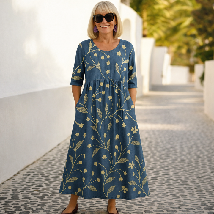Lily Midi Dress Effortless Comfort - Elena Harper