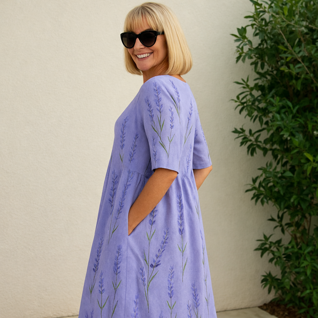 Lily Midi Dress Effortless Comfort - Elena Harper