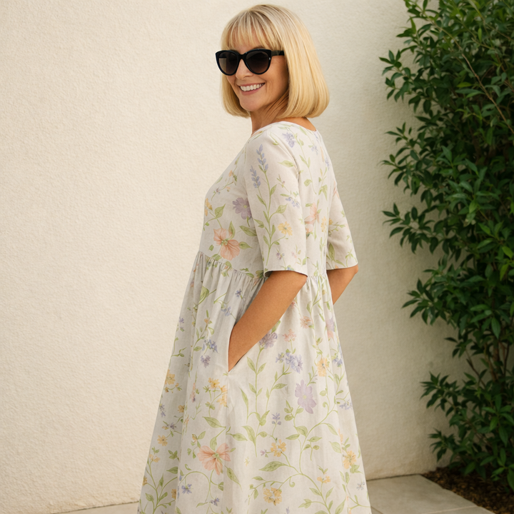 Lily Midi Dress Effortless Comfort - Elena Harper