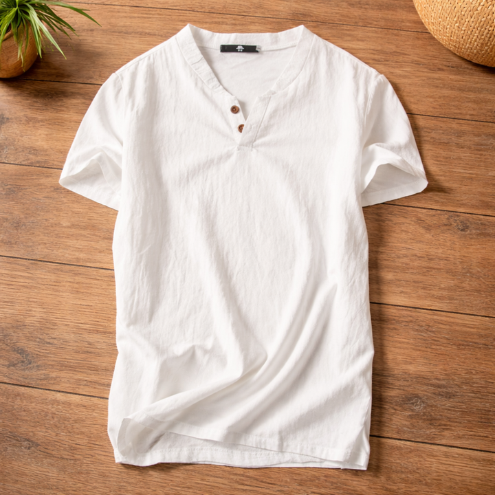 Freddoe Short Sleeve Shirt with Buttons, view 3 - Elena Harper