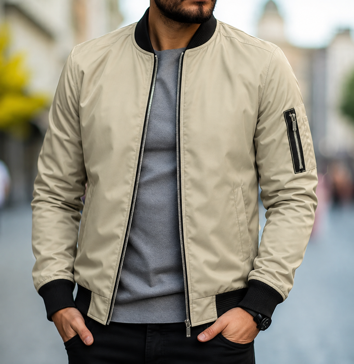 Gunnar Men's Long Sleeve Bomber Jacket, view 6 - Elena Harper