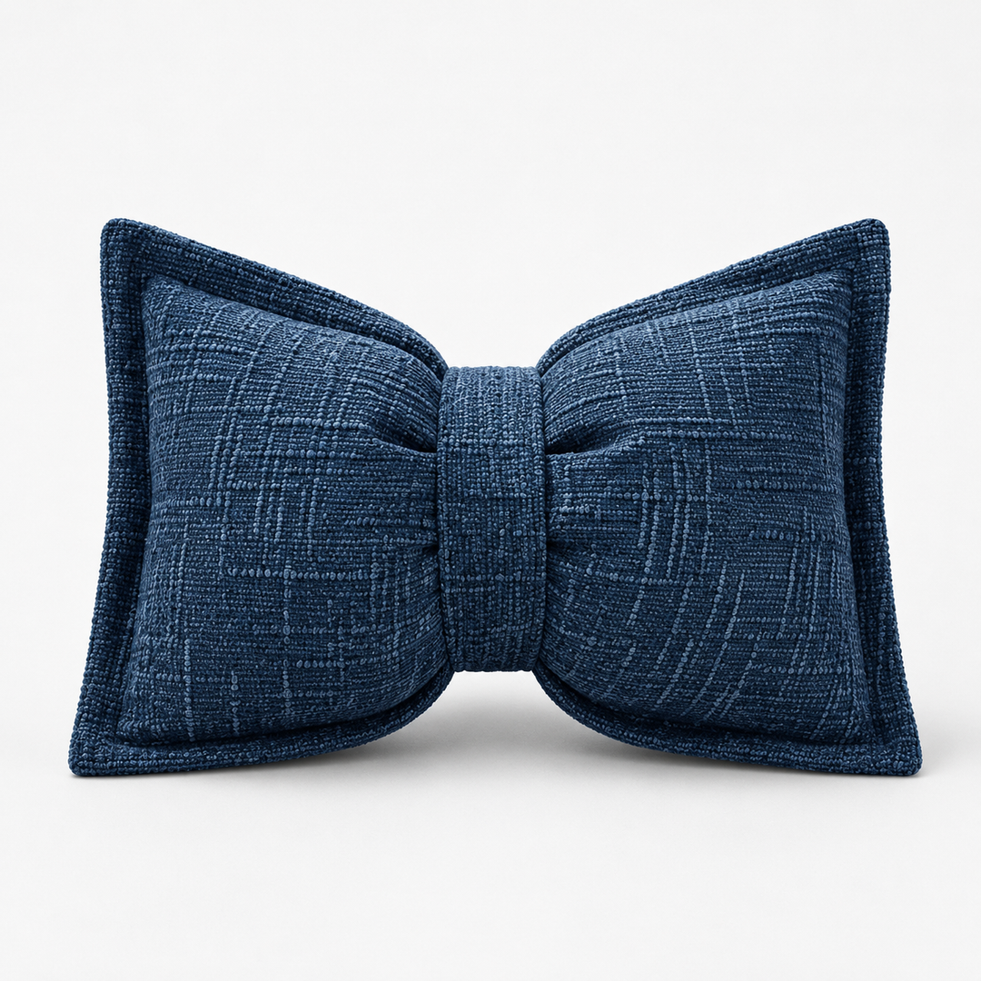 Bowsoft Chenille Look Bow-Shaped Throw Pillow - Elena Harper