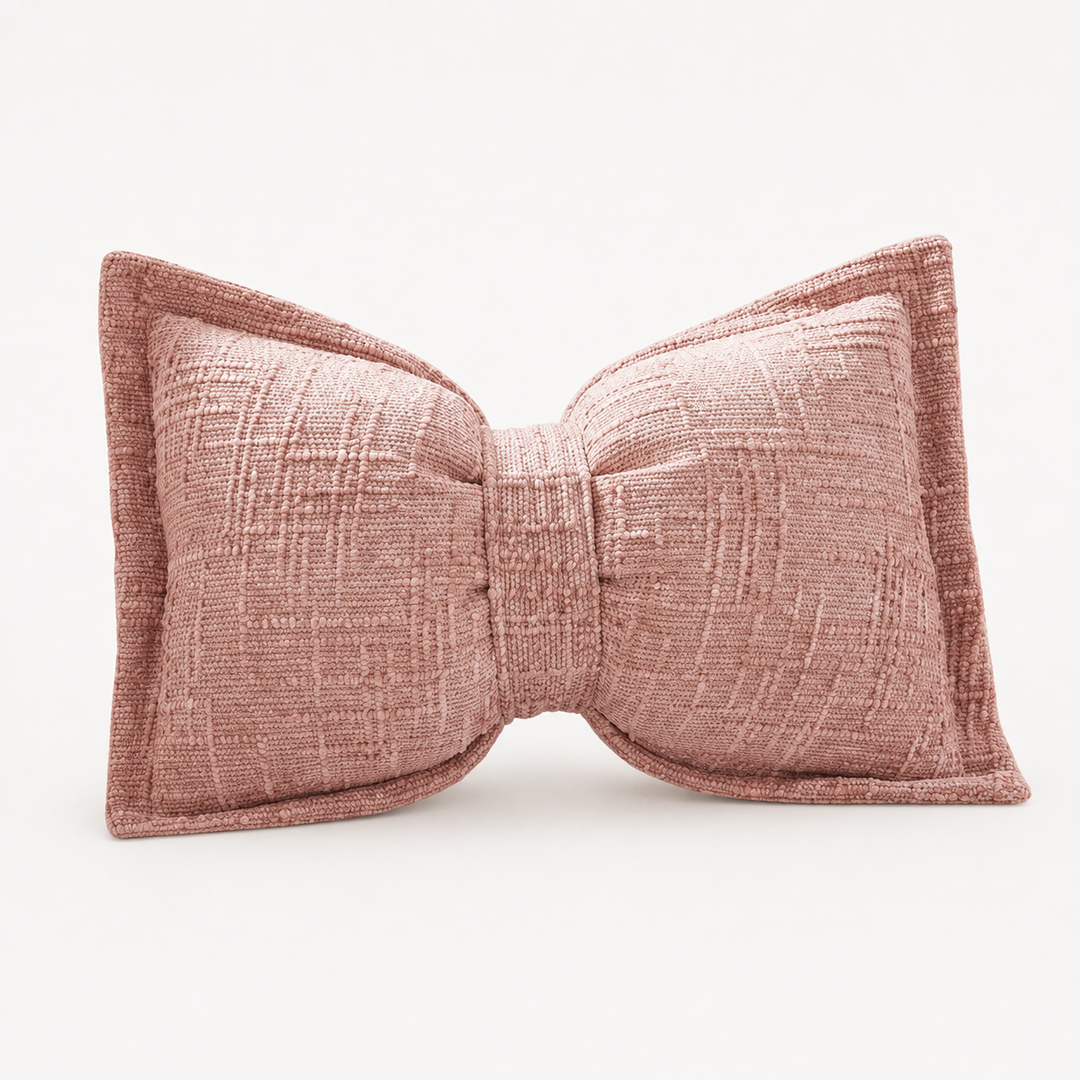 Bowsoft Chenille Look Bow-Shaped Throw Pillow - Elena Harper
