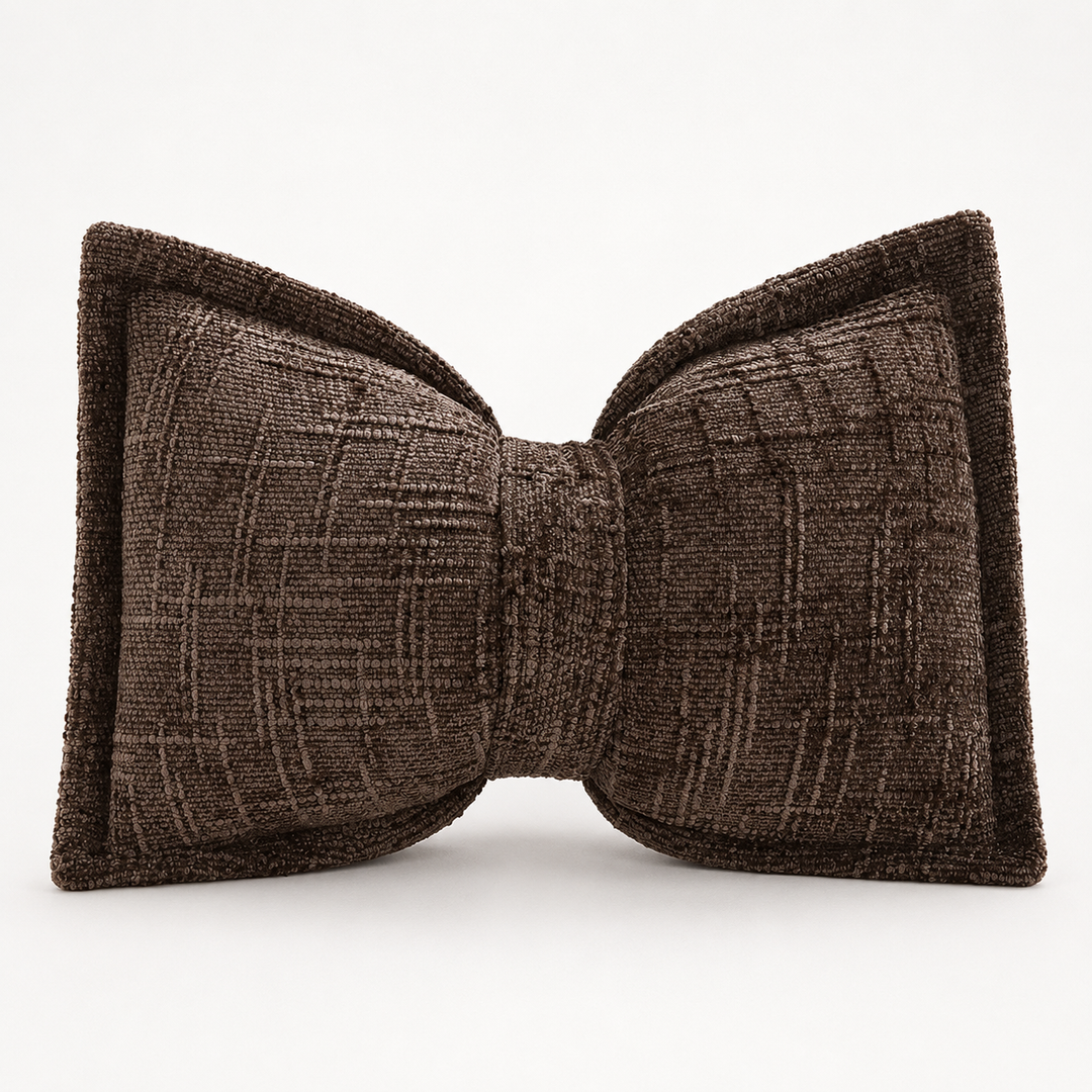 Bowsoft Chenille Look Bow-Shaped Throw Pillow - Elena Harper