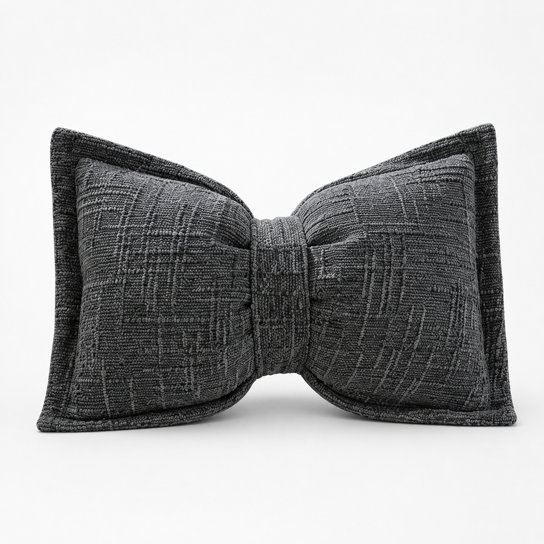 Bowsoft Chenille Look Bow-Shaped Throw Pillow - Elena Harper