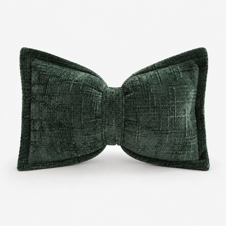 Bowsoft Chenille Look Bow-Shaped Throw Pillow - Elena Harper