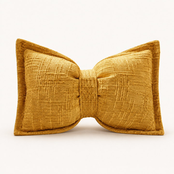 Bowsoft Chenille Look Bow-Shaped Throw Pillow - Elena Harper