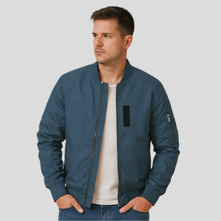 Men's Minimalist Bomber Jacket Danilo, view 3 - Elena Harper