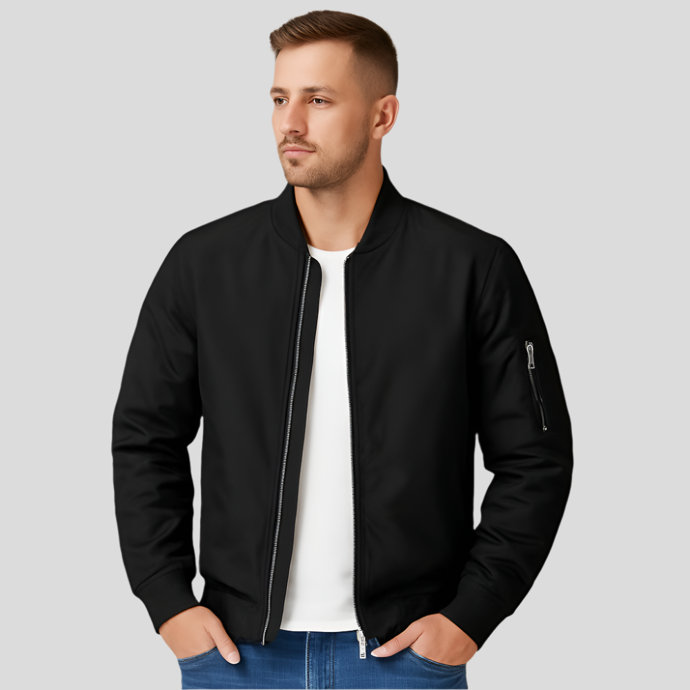 Men's Minimalist Bomber Jacket Danilo - Elena Harper