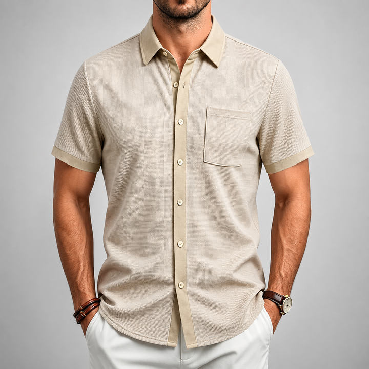 ELENA HARPER™  |  TEXTURED BUTTON-UP SHIRT FOR MEN