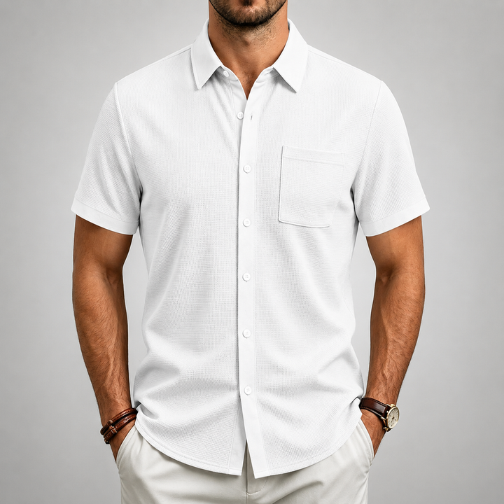 ELENA HARPER™  |  TEXTURED BUTTON-UP SHIRT FOR MEN