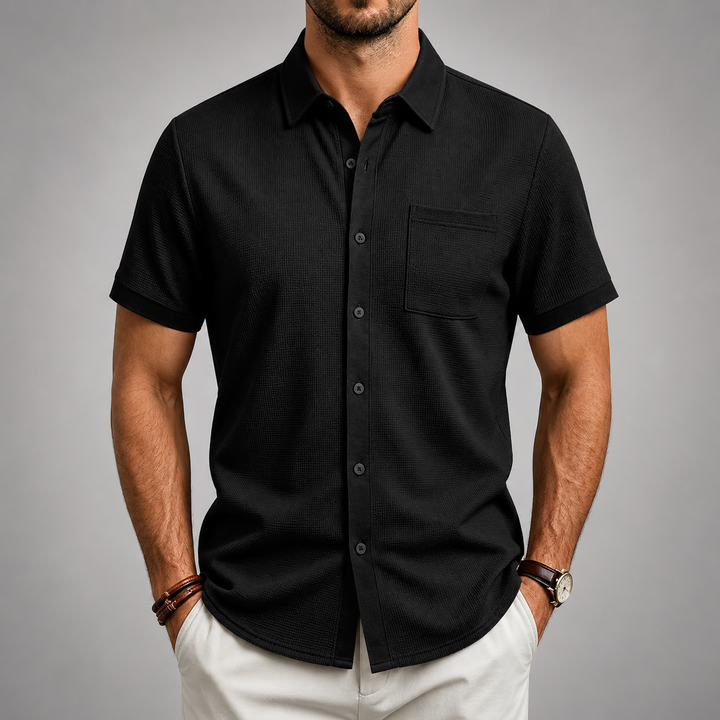 ELENA HARPER™  |  TEXTURED BUTTON-UP SHIRT FOR MEN