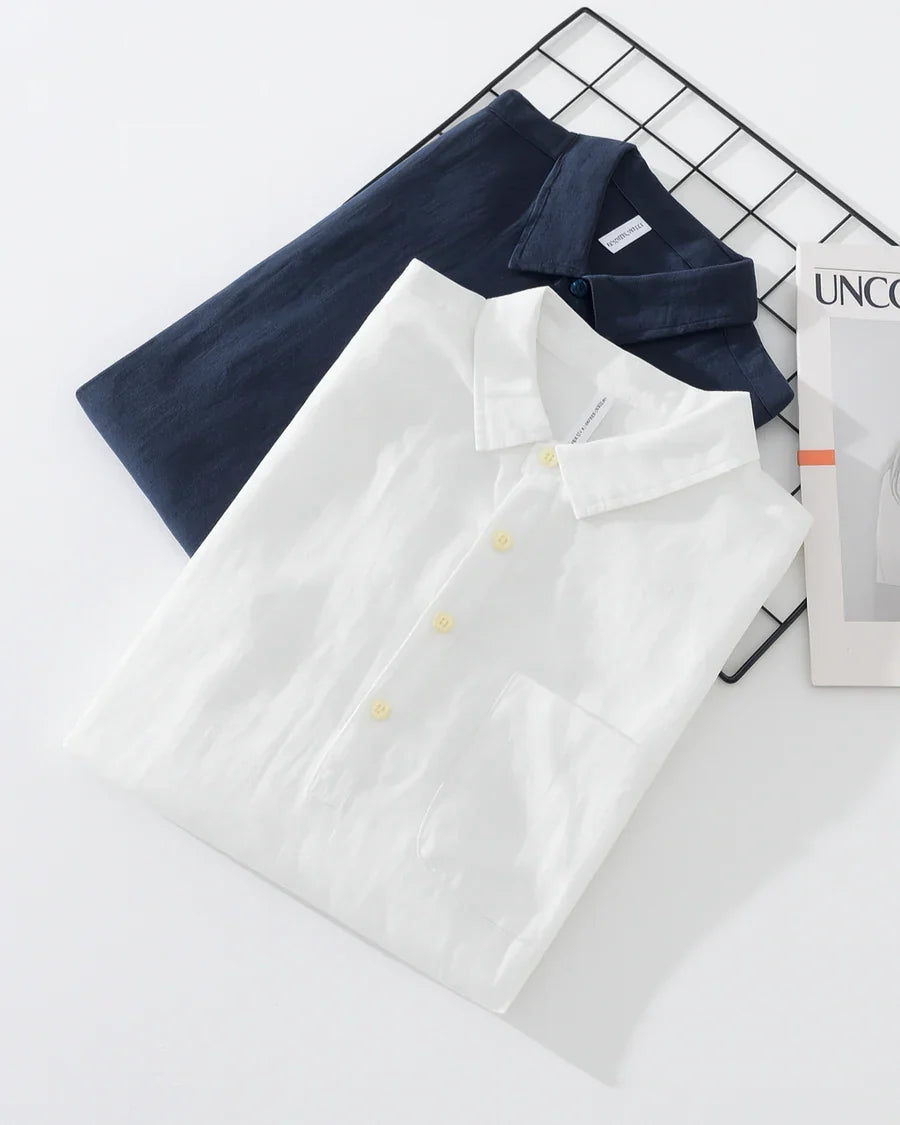 ELENA HARPER™  |  BUTTON-DOWN HALF PLACKET SHIRT FOR MEN
