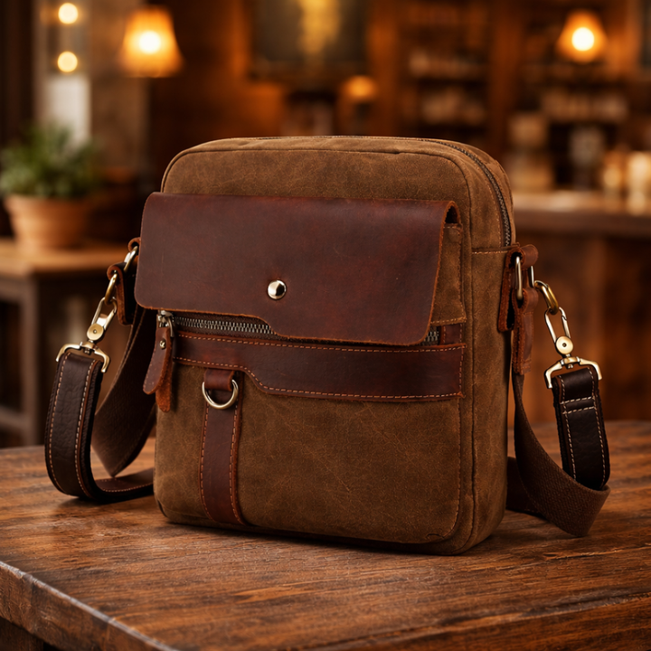 Canvas Shoulder Bag - Elena Harper