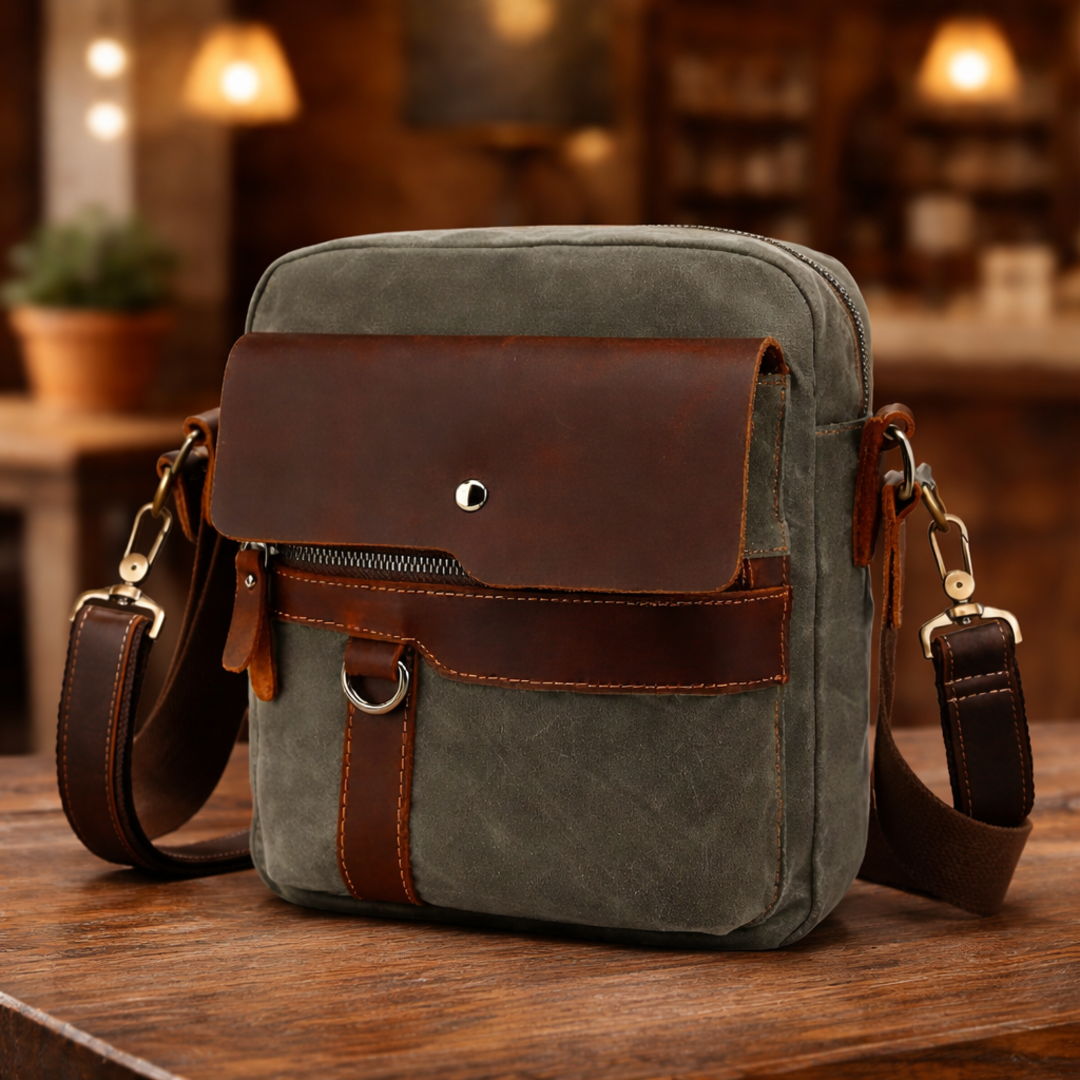 Canvas Shoulder Bag - Elena Harper