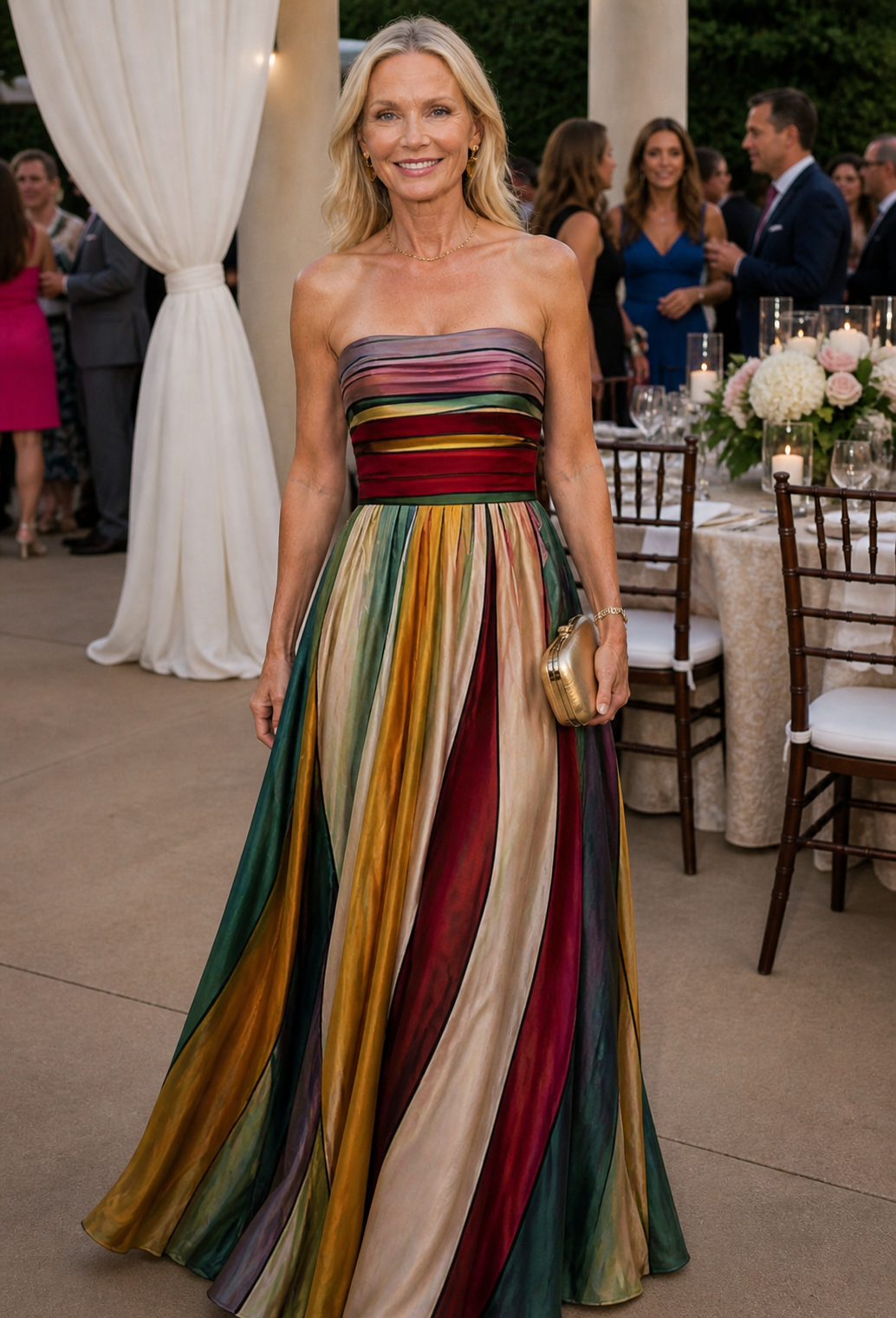 Effortless A-Line Strapless Dress - Elena Harper