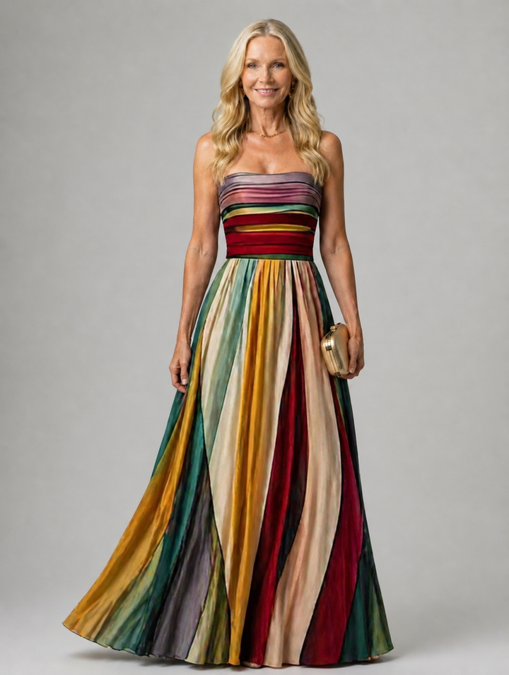 Effortless A-Line Strapless Dress - Elena Harper