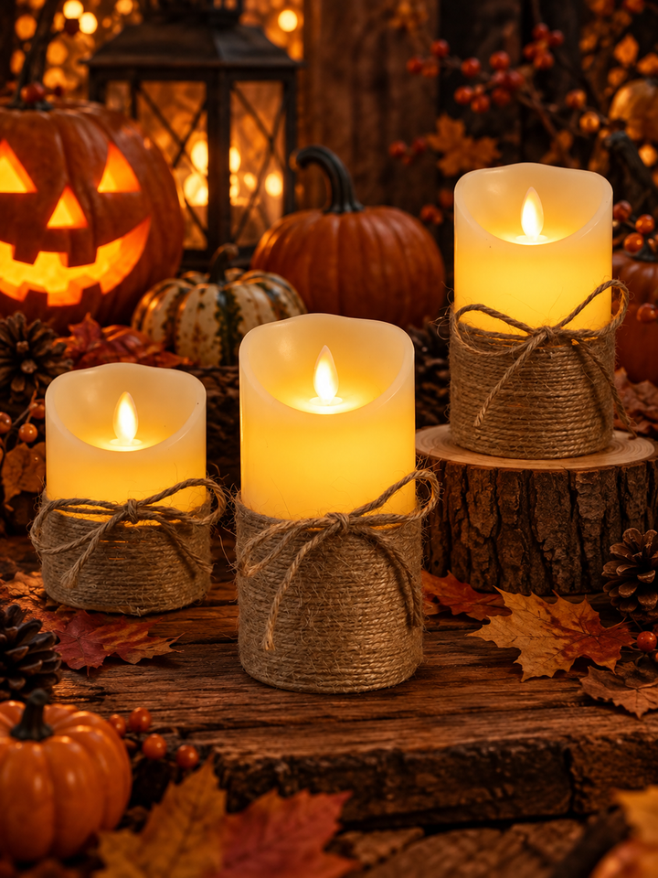 Halloween Flameless LED Block Candles