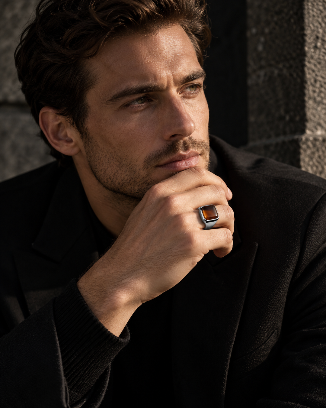 Tiger's Eye Signet Ring For Men